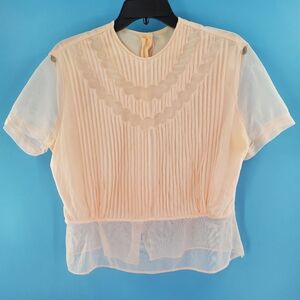 Vintage 60s cropped pink blouse